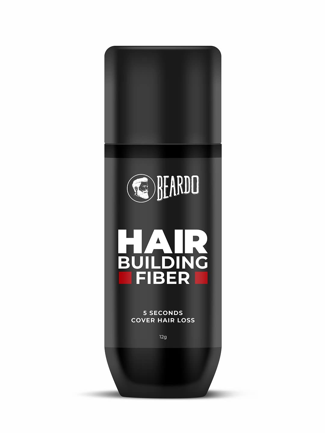 Beardo Hair Building Fiber 12g container front view.