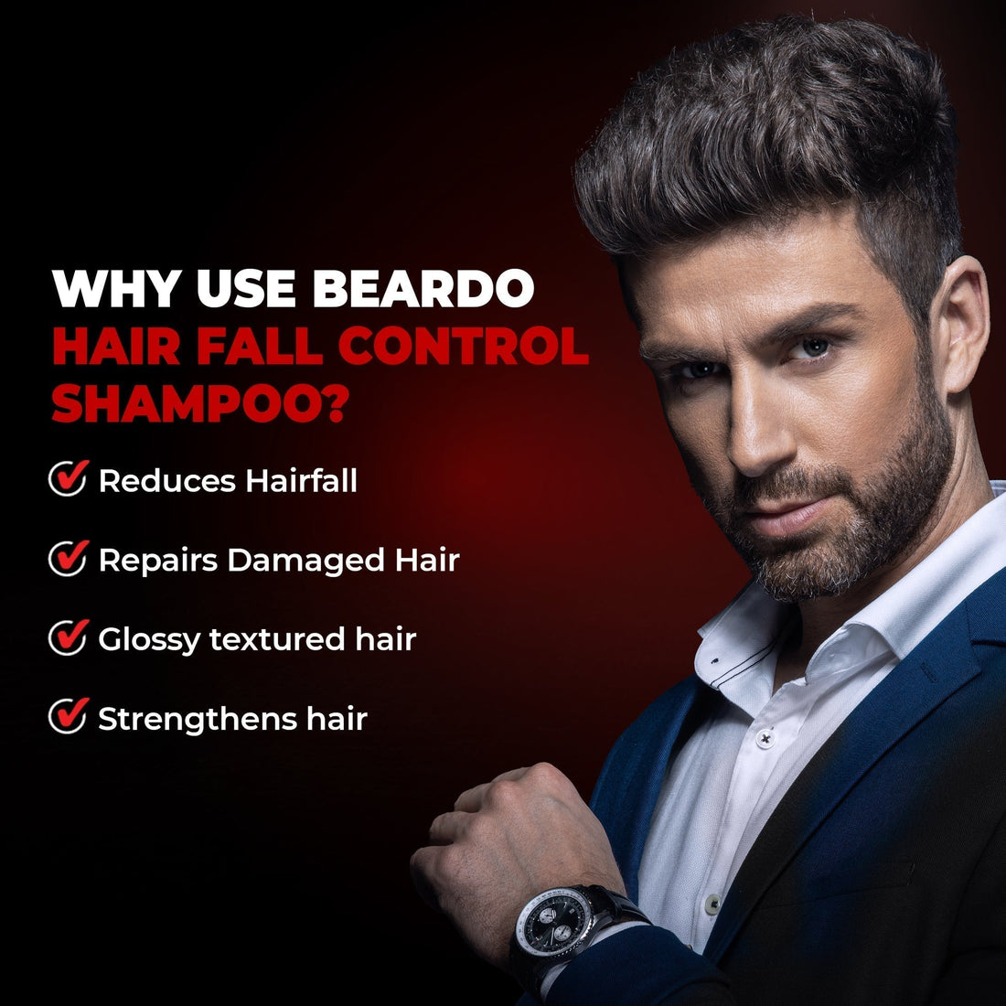 Beardo Hair Fall Control Shampoo Bottle with Cap