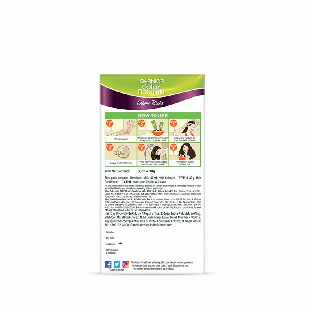 Garnier Color Naturals Hair Color Shade 3.16 Burgundy (30g)