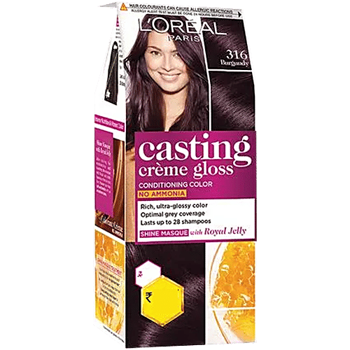 L'Oreal  Paris Casting Crème Gloss - Small Pack, 45g - 316 Burgundy