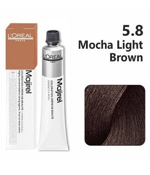 L'Oreal  Professionnel Paris - Majirel - 5.8 (Mocha Light Brown) - Mix 1:1.5 - (49.5g) - House of Ateeq