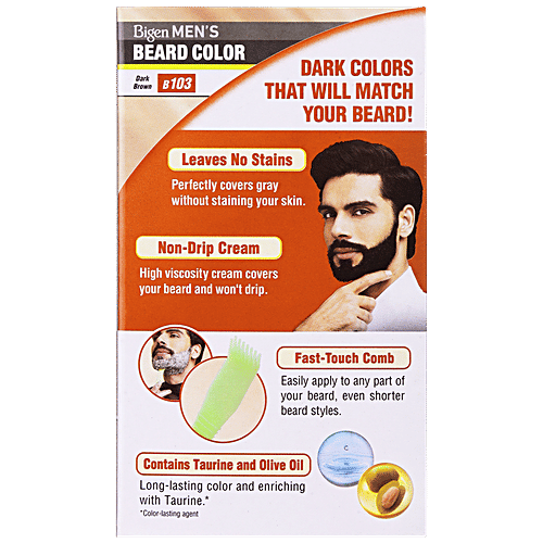Mixing tray and applicator from Bigen Beard Colour kit