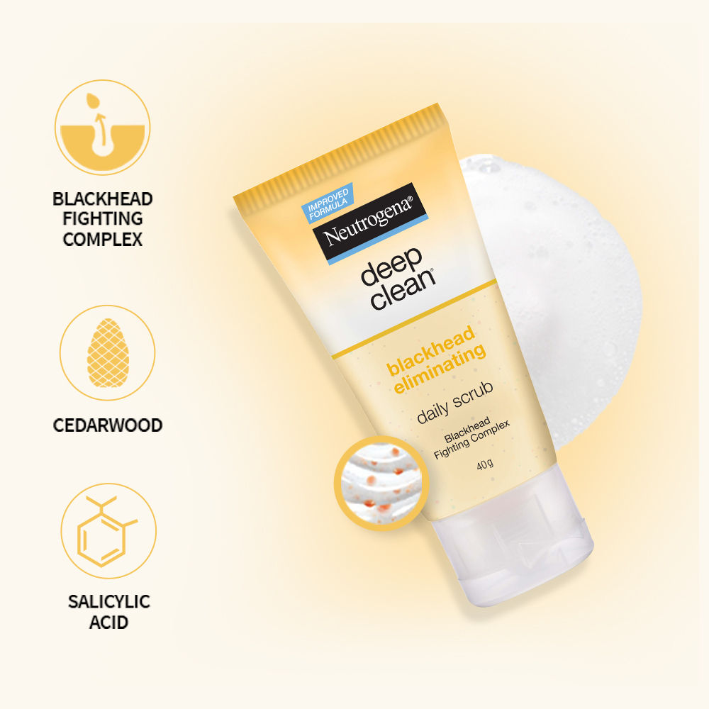 Neutrogena Deep Clean Blackhead Eliminating Face Scrub & Exfoliator with Salicylic Acid (40g)5