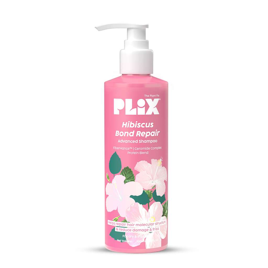 Plix Hibiscus Bond Repair Advanced Shampoo | Repairs Hair Structure & Reduces Breakage, 200ml