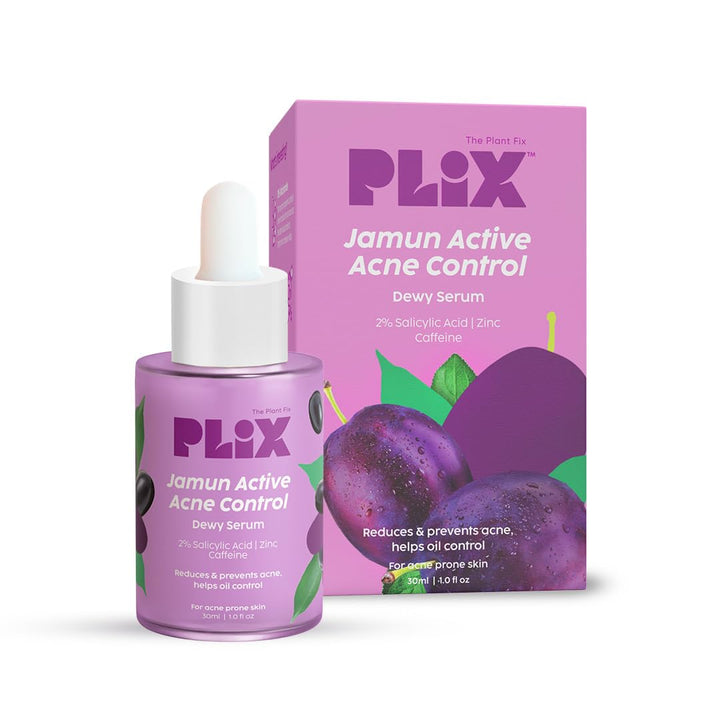 Plix Jamun 2% Salicylic Acid Exfoliating Face Serum | For Active Acne & Blackheads, 30ml