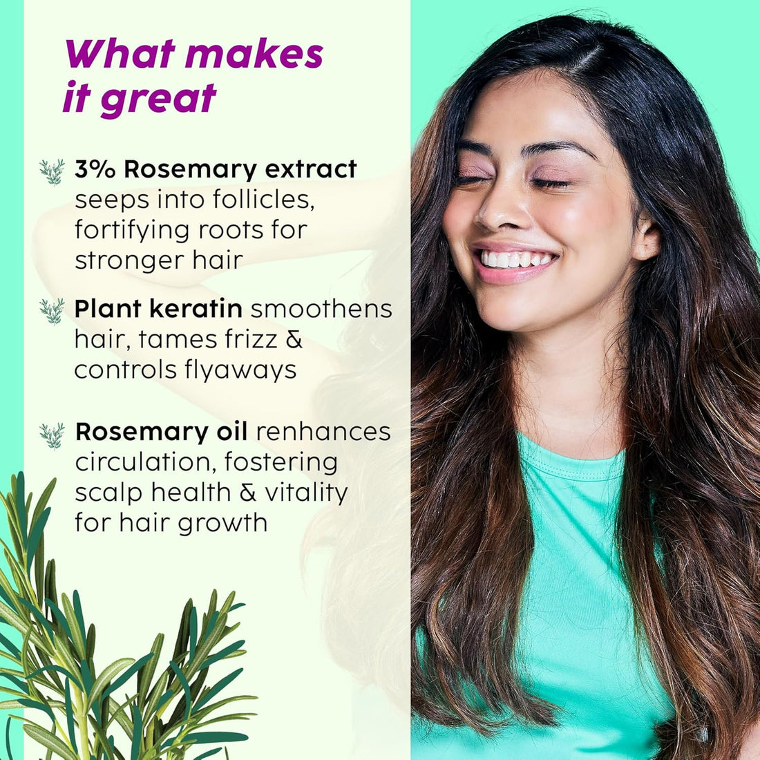 Plix Rosemary Anti-Hairfall Advanced Shampoo for Stronger, Fuller Hair, 200ml