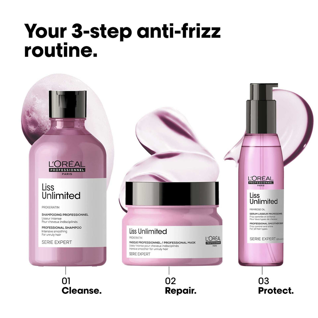 Professional smoothening serum for frizzy hair