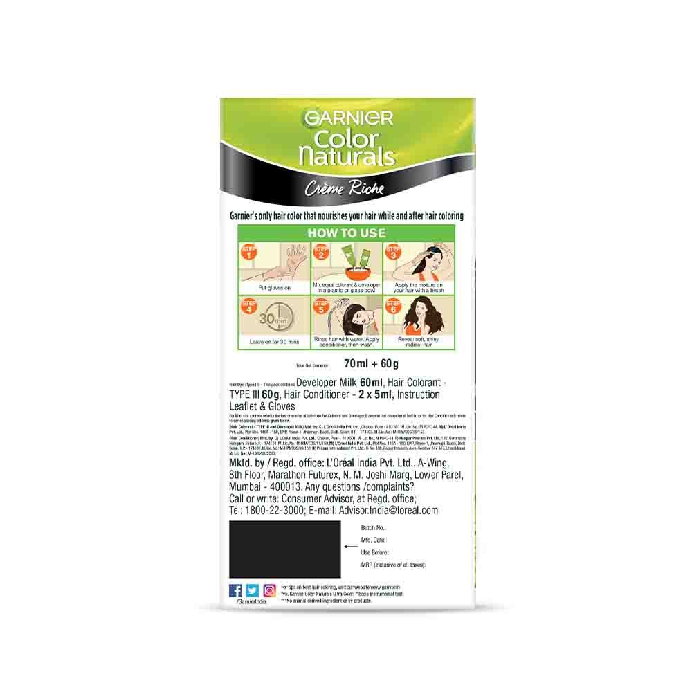 Step-by-step application guide for Garnier hair color