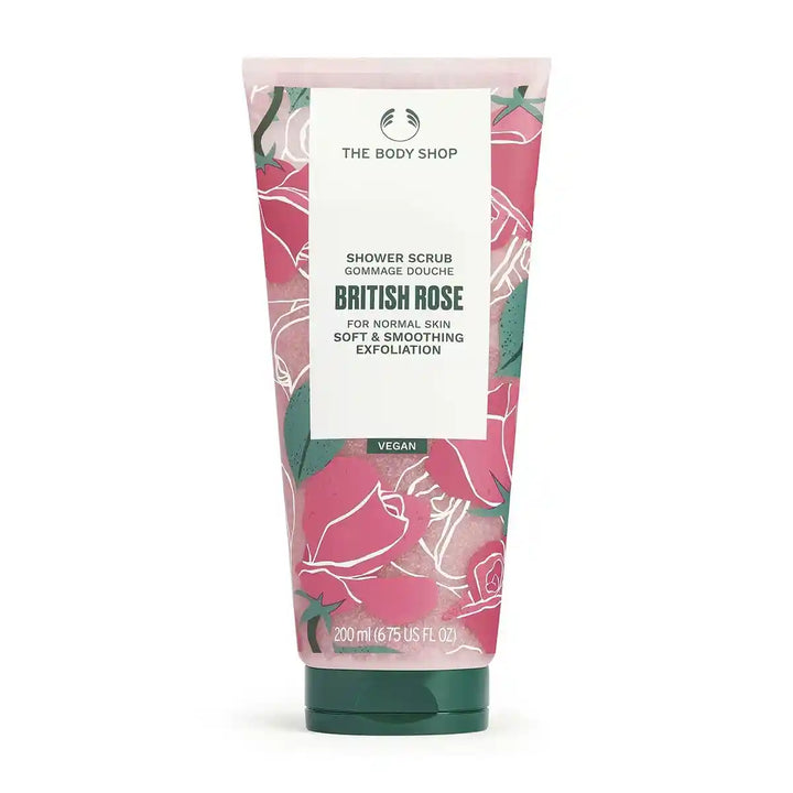 The Body Shop British Rose Shower Scrub, 200ml - House of Ateeq