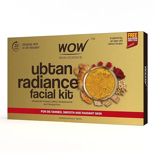 WOW Ubtan Radiance Kit full box with 6-step sachets