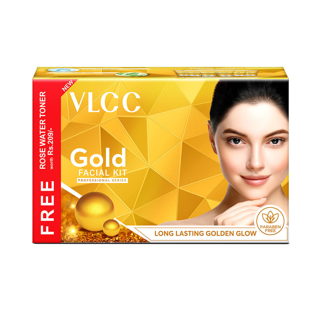 VLCC Gold Facial Kit, 300g with FREE Rose Water Toner, 100ml