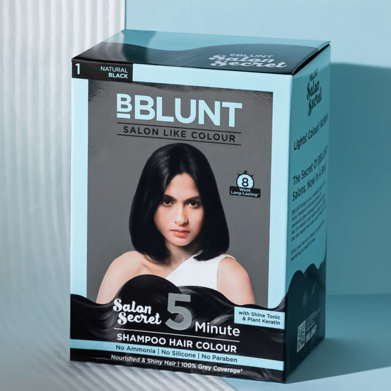 BBlunt Natural Black 5 Minute Shampoo Hair Colour No.1 - 20ml X 5